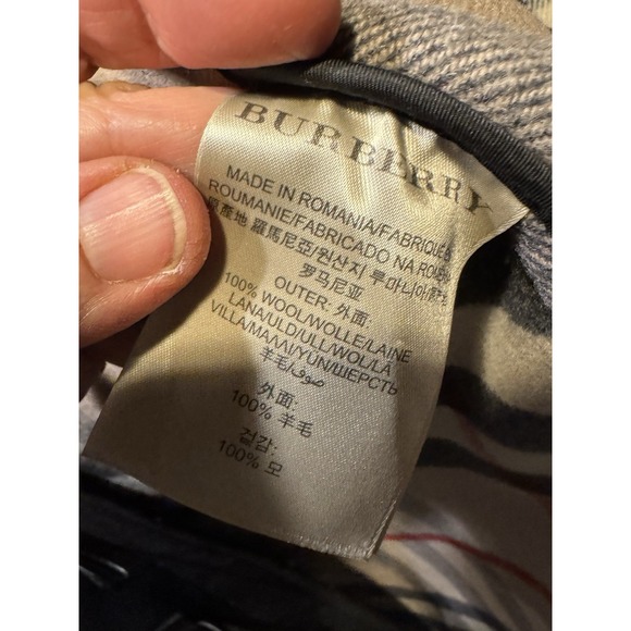 Burberry Brit Finsdale Wool Duffel Coat Leather Toggle Fasteners Size 8 - Picture 13 of 13